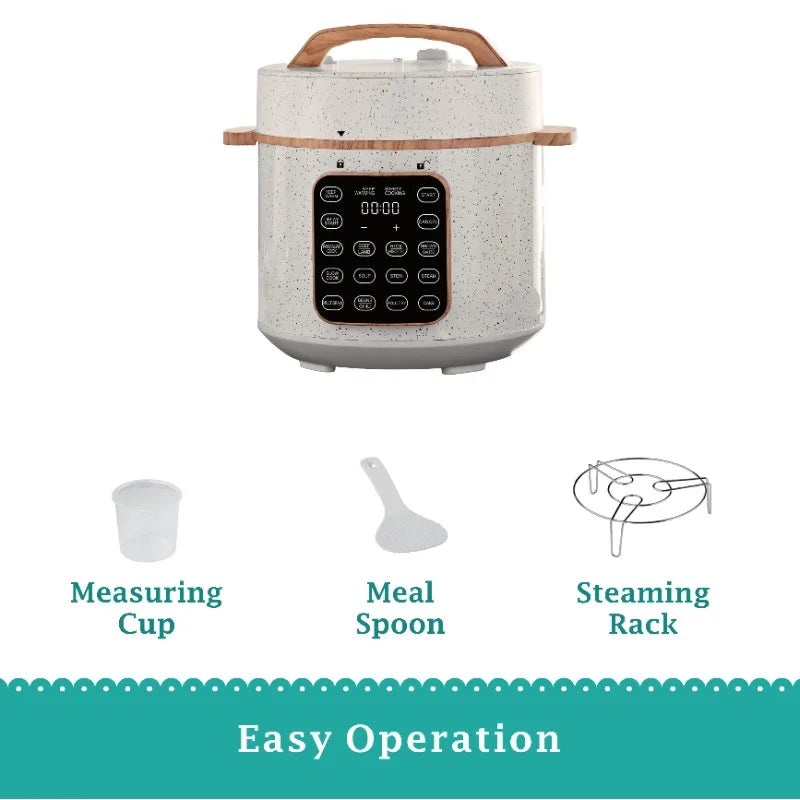 6-Quart Pressure Cooker with Touch Control Display