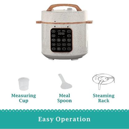 6-Quart Pressure Cooker with Touch Control Display
