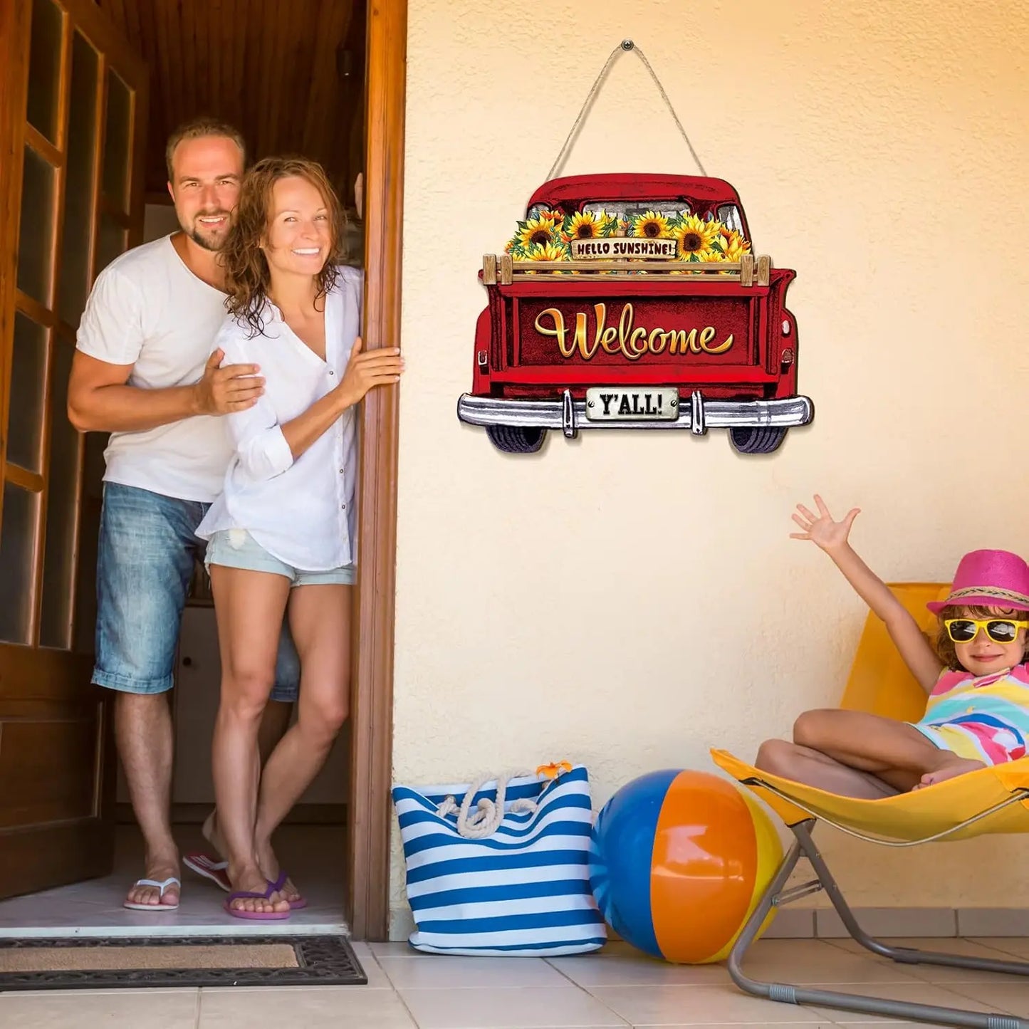 Home Interchangeable Welcome Sign Truck