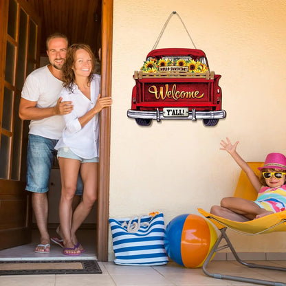 Home Interchangeable Welcome Sign Truck