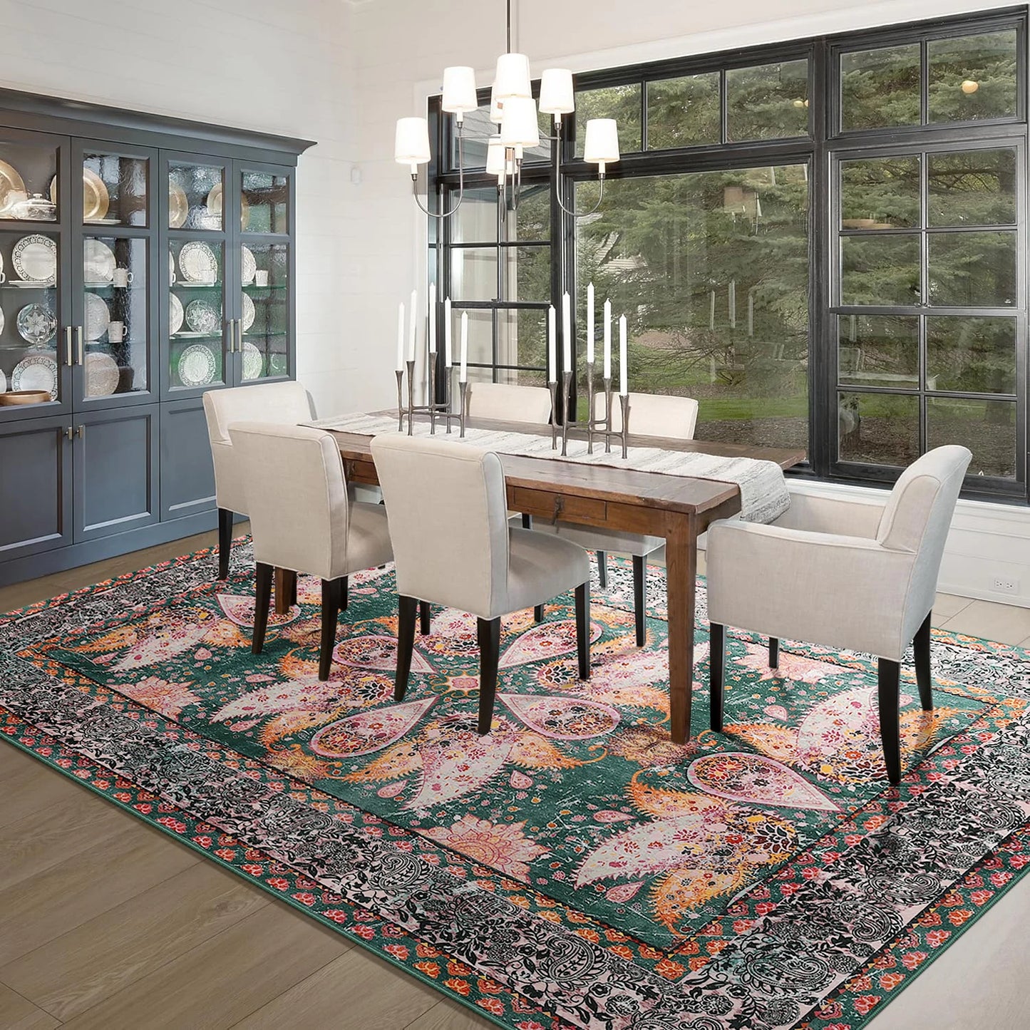 Soft Floral Accent Area Rug