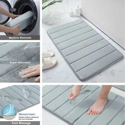 Super Absorbent Memory Foam Carpet Non-slip Bathroom Rug