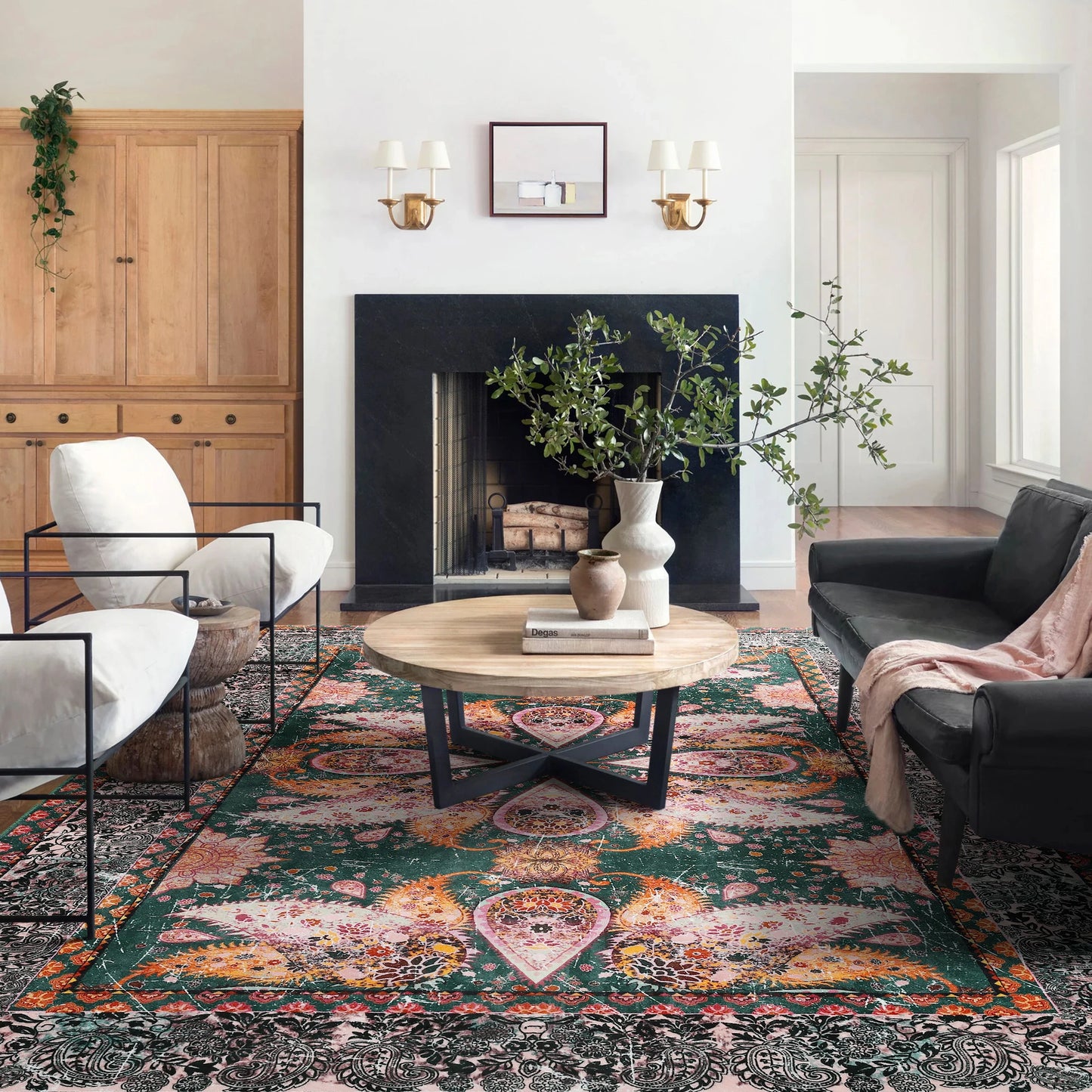 Soft Floral Accent Area Rug