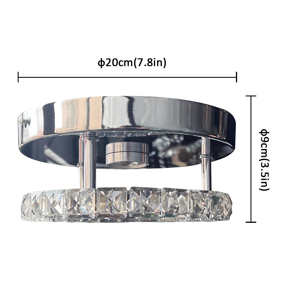 LED Crystal Ceiling Chandelier, Remote Control