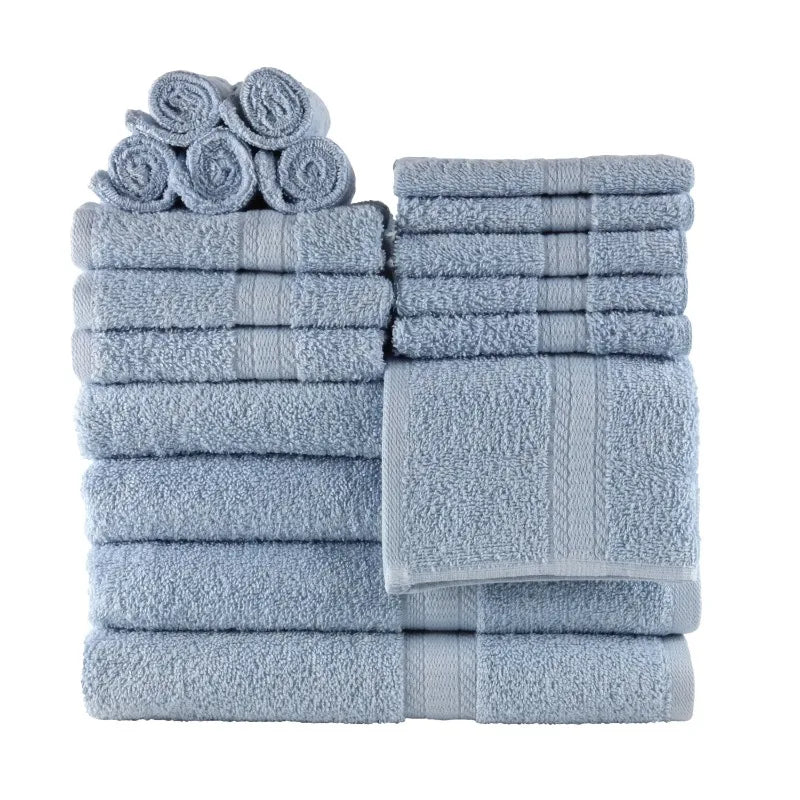 18-Piece 100% Cotton Towel Set Soft and Super Absorbent