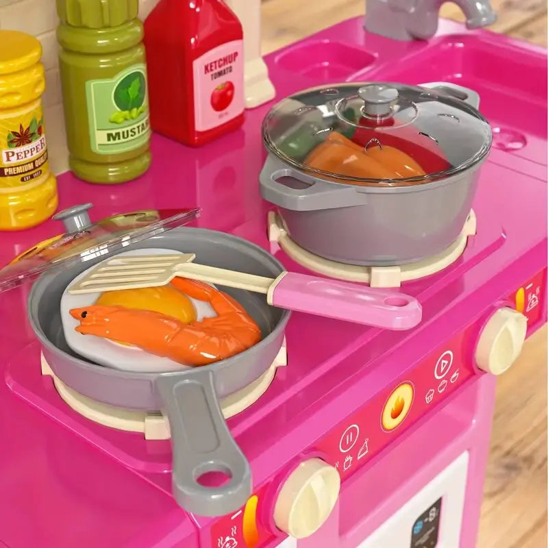 Kids Kitchen Play Set with Pretend Food