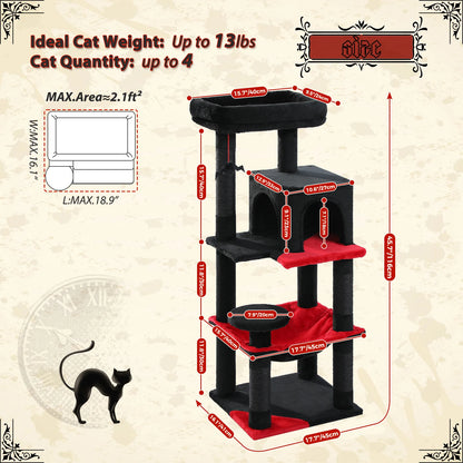 Cat Tree with Large Hammock, Scratching Post