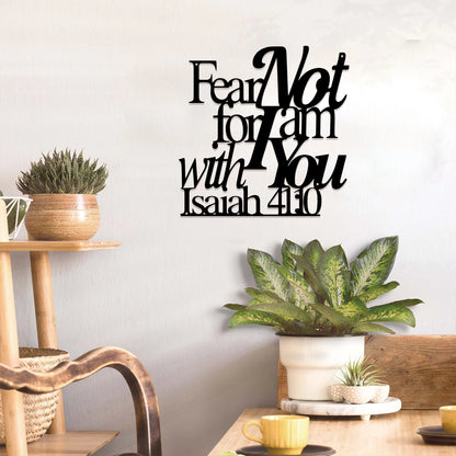 1pc Isaiah 41:10 Metal Bible Verse Wall Decor