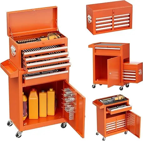 8 Drawer Toolbox with Lockable Wheels