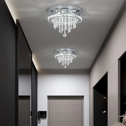 LED Crystal Ceiling Chandelier, Remote Control