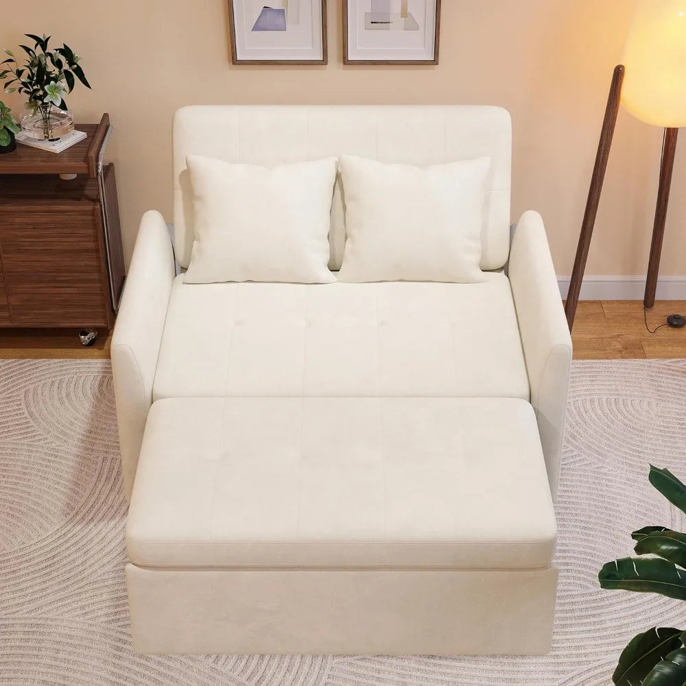 Loveseat Pull Out Bed, 46" - 3 in 1 Convertible