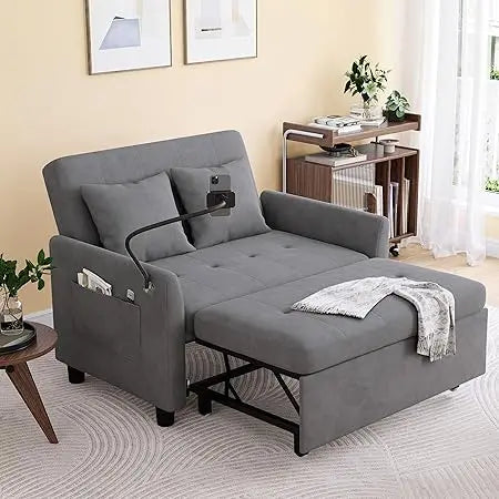 Loveseat Pull Out Bed, 46" - 3 in 1 Convertible