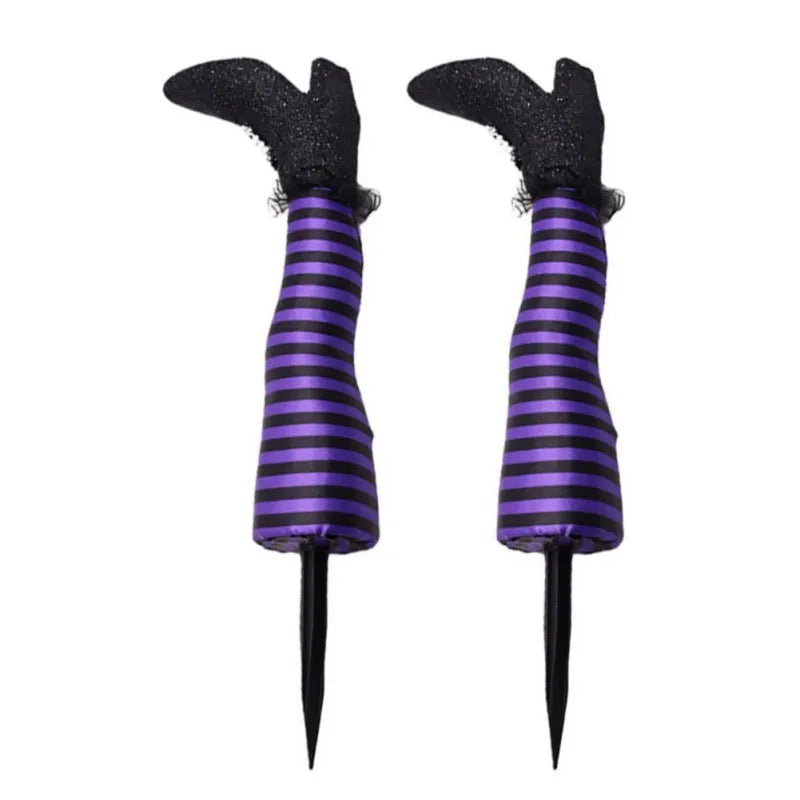 2pcs Halloween Evil Witch Legs Props Upside Down