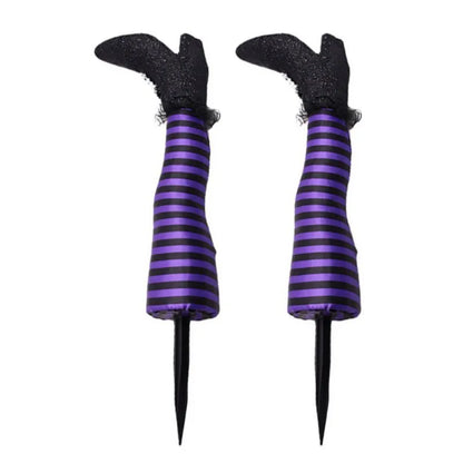 2pcs Halloween Evil Witch Legs Props Upside Down