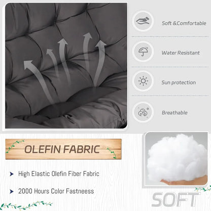 Double Egg Chair with Stand Indoor Outdoor