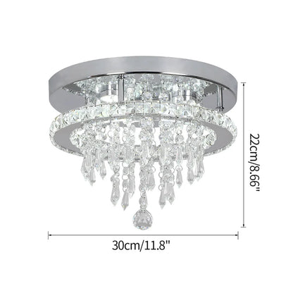 LED Crystal Ceiling Chandelier, Remote Control