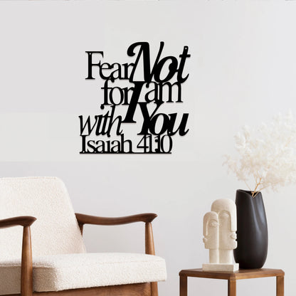 1pc Isaiah 41:10 Metal Bible Verse Wall Decor