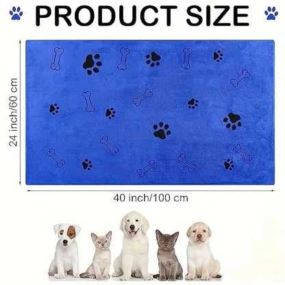 2pcs Soft Microfiber Dog Towels - Quick Dry, Absorbent