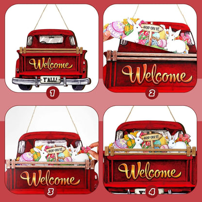 Home Interchangeable Welcome Sign Truck