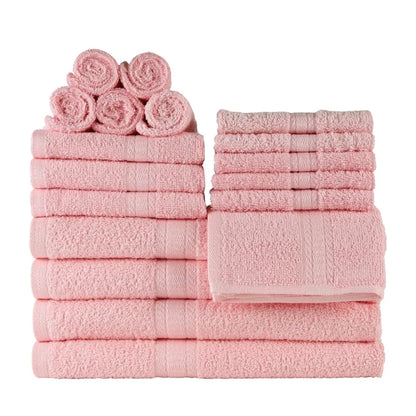 18-Piece 100% Cotton Towel Set Soft and Super Absorbent