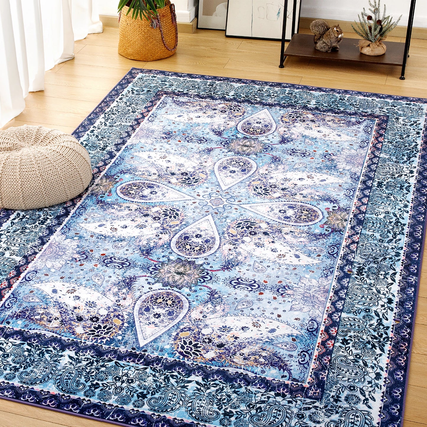 Soft Floral Accent Area Rug