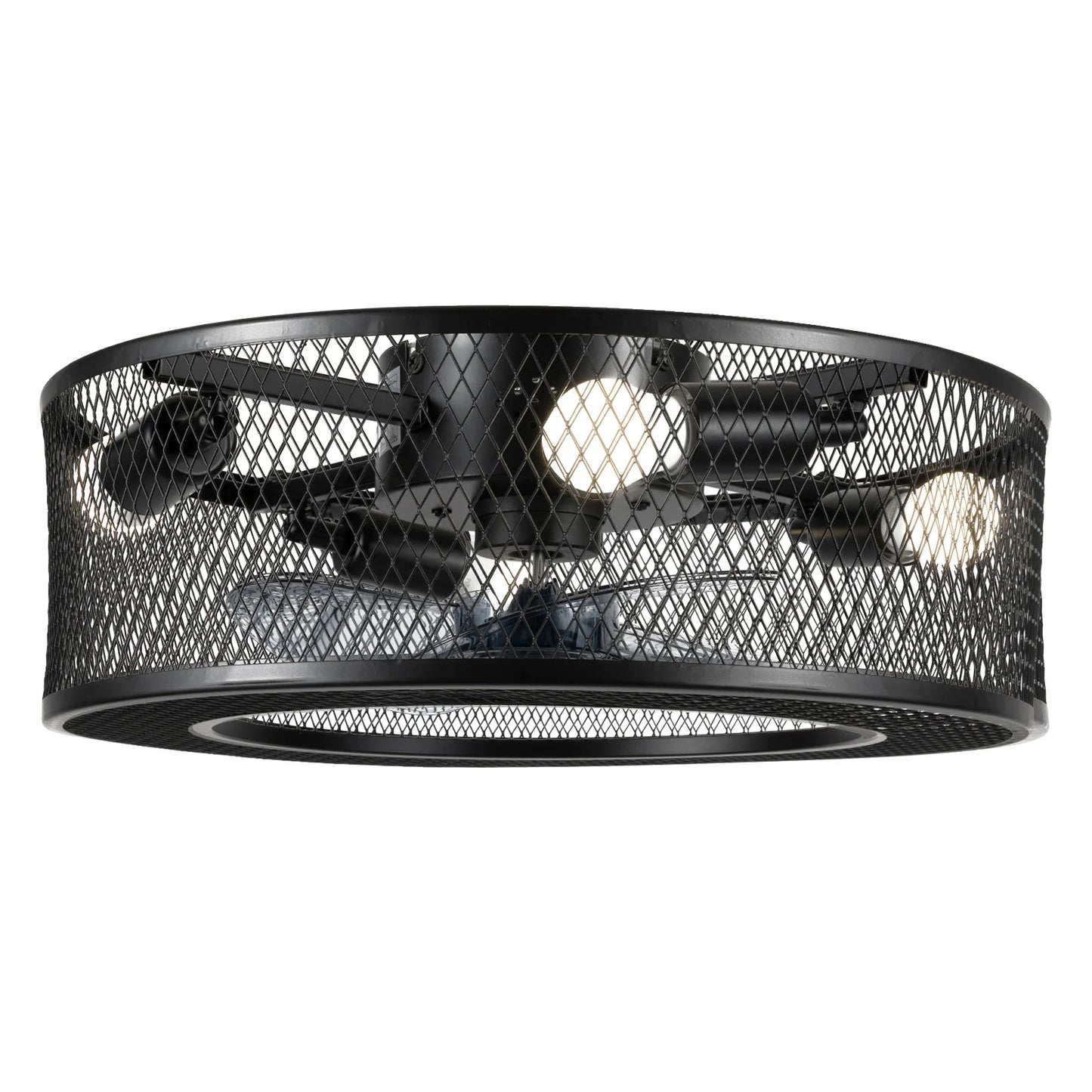 Caged Light Ceiling Fan 3 Speed Remote for Cooling