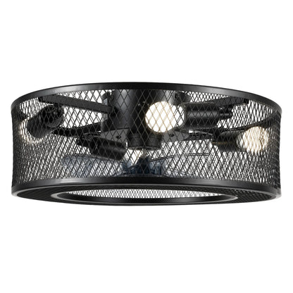 Caged Light Ceiling Fan 3 Speed Remote for Cooling