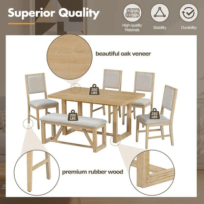 6-Piece Retro Dining Set
