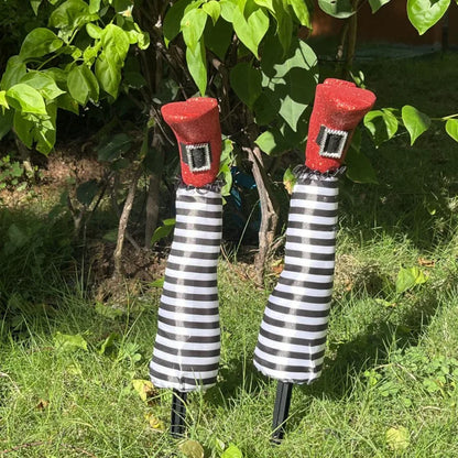 2pcs Halloween Evil Witch Legs Props Upside Down