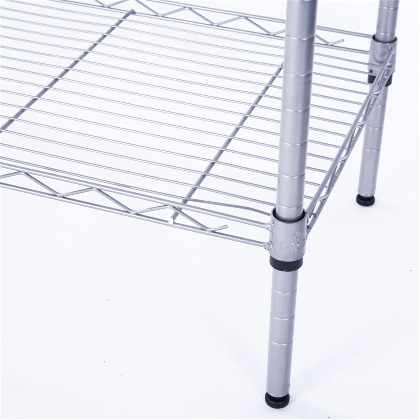 5-Shelf Storage Rack Silver Gray