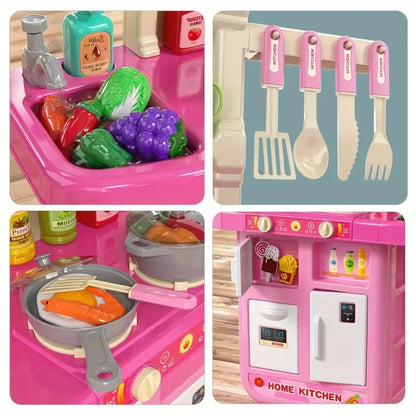 Kids Kitchen Play Set with Pretend Food