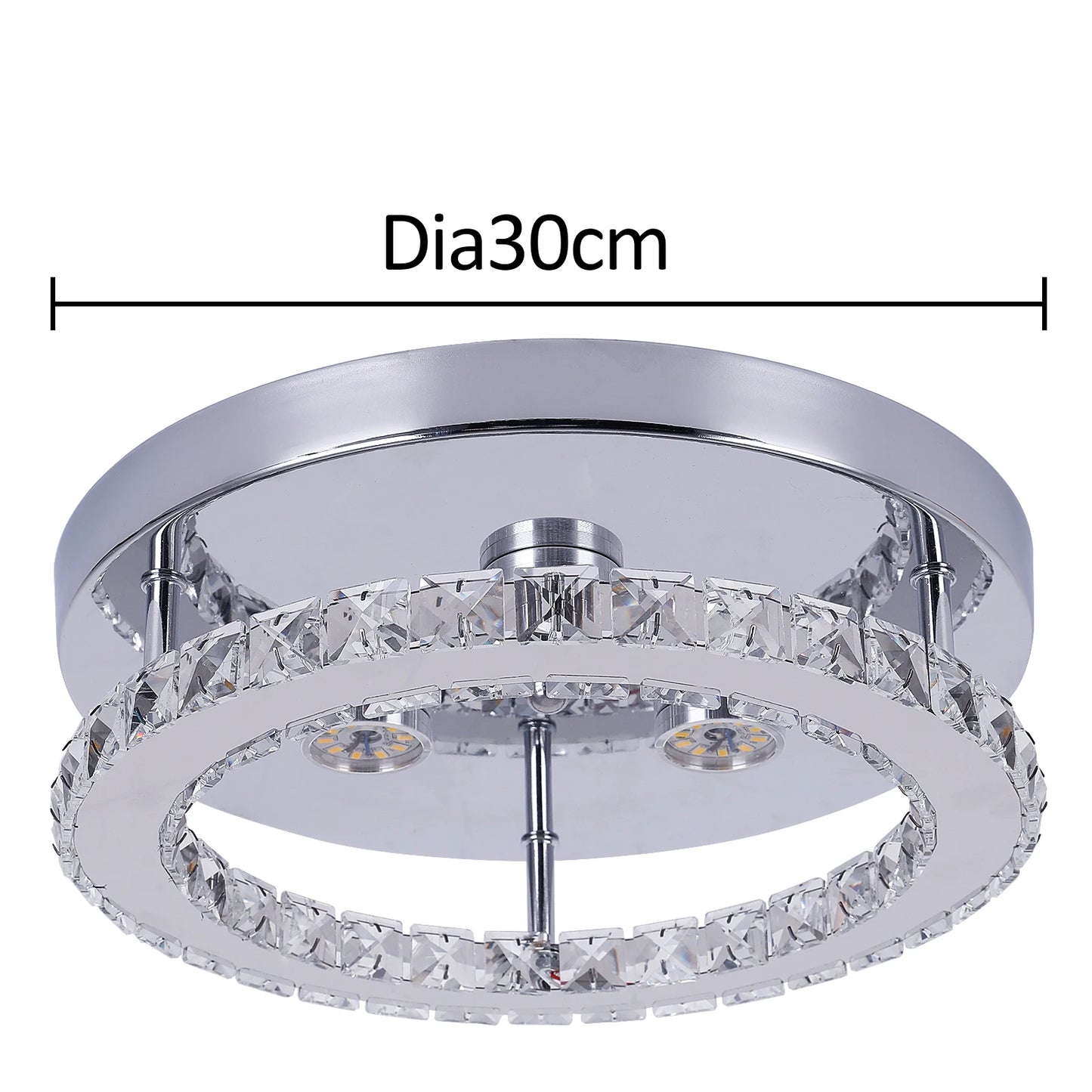 LED Crystal Ceiling Chandelier, Remote Control