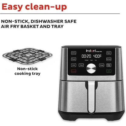 6QT Air Fryer, Broils, Dehydrates, Roasts, Reheats, Bakes