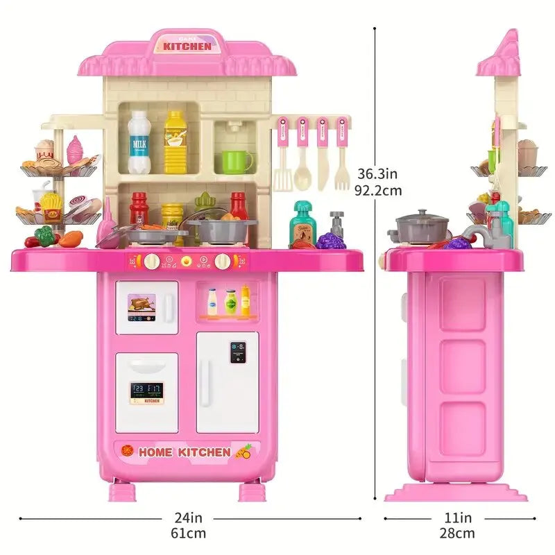 Kids Kitchen Play Set with Pretend Food