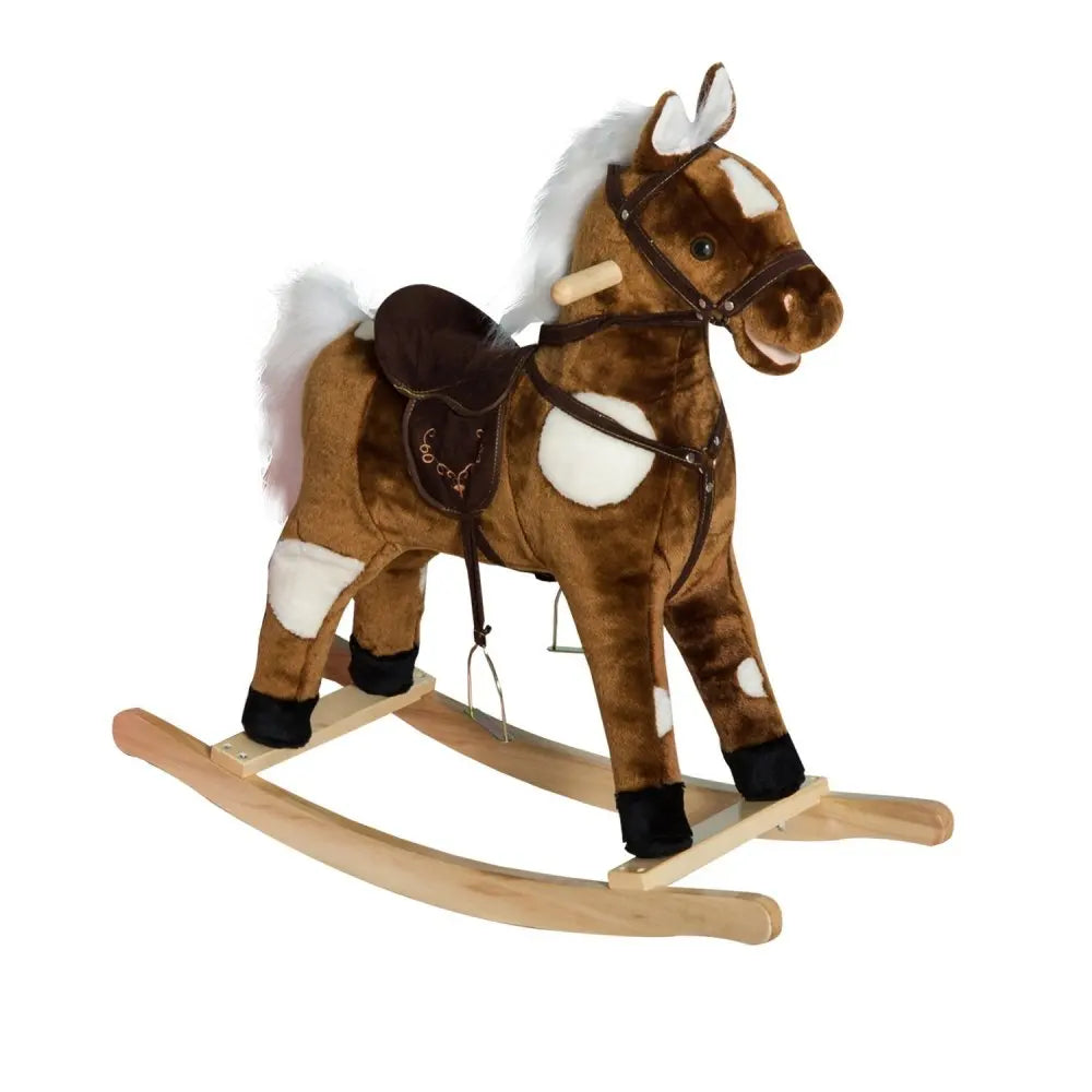 Kids Plush Rocking Horse with Nursery Rhyme Music