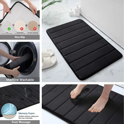 Super Absorbent Memory Foam Carpet Non-slip Bathroom Rug