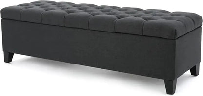 Navy Blue Storage Bench End of Bed