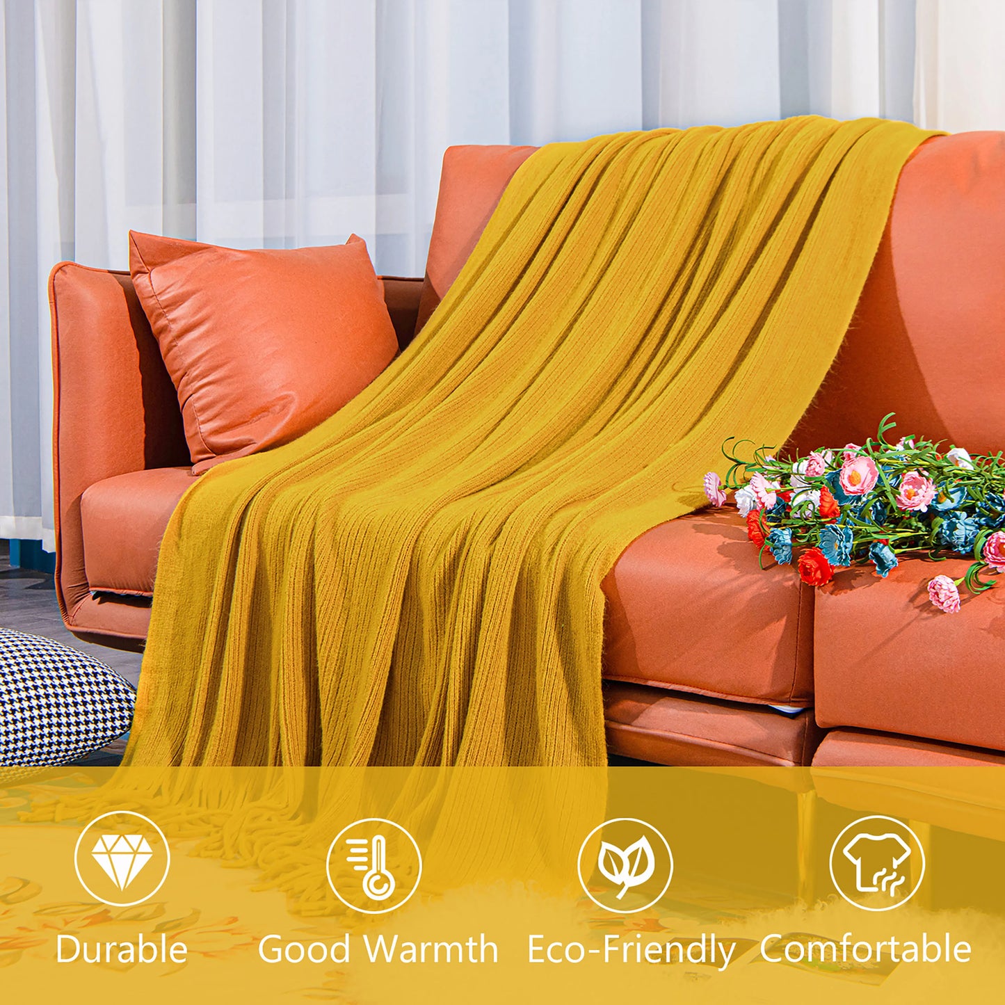 Lightweight and Cozy Woven Blanket