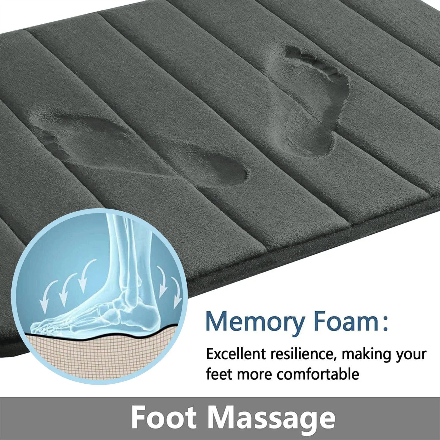 Super Absorbent Memory Foam Carpet Non-slip Bathroom Rug