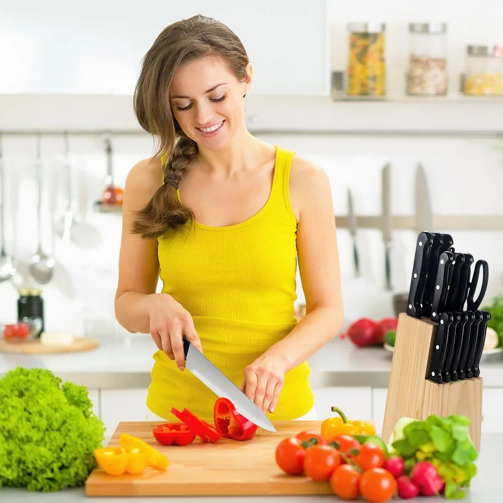 15pcs Chef Knife Set Stainless Steel