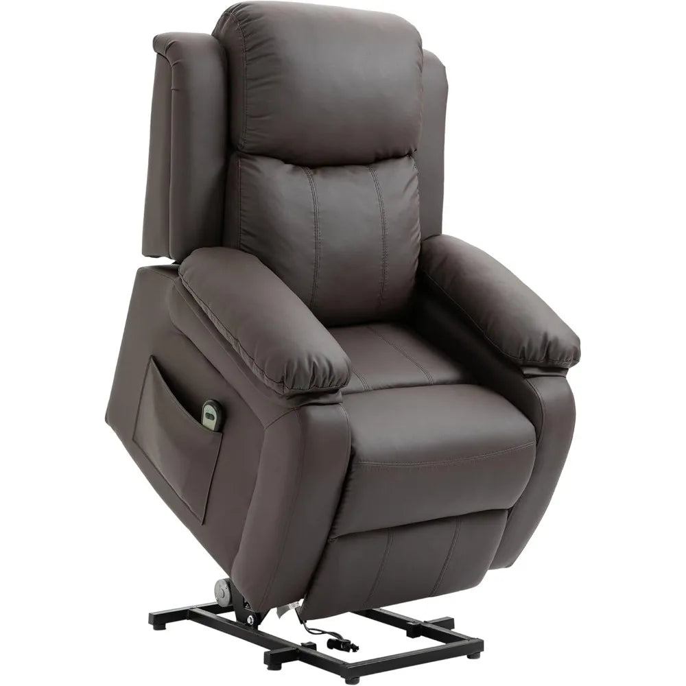 Leather Electric Recliner Power Lift with Remote Control