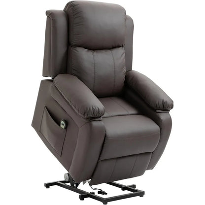 Leather Electric Recliner Power Lift with Remote Control