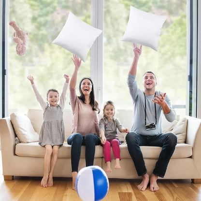 White Throw Pillow Inserts 18"x18" - Pack of 2