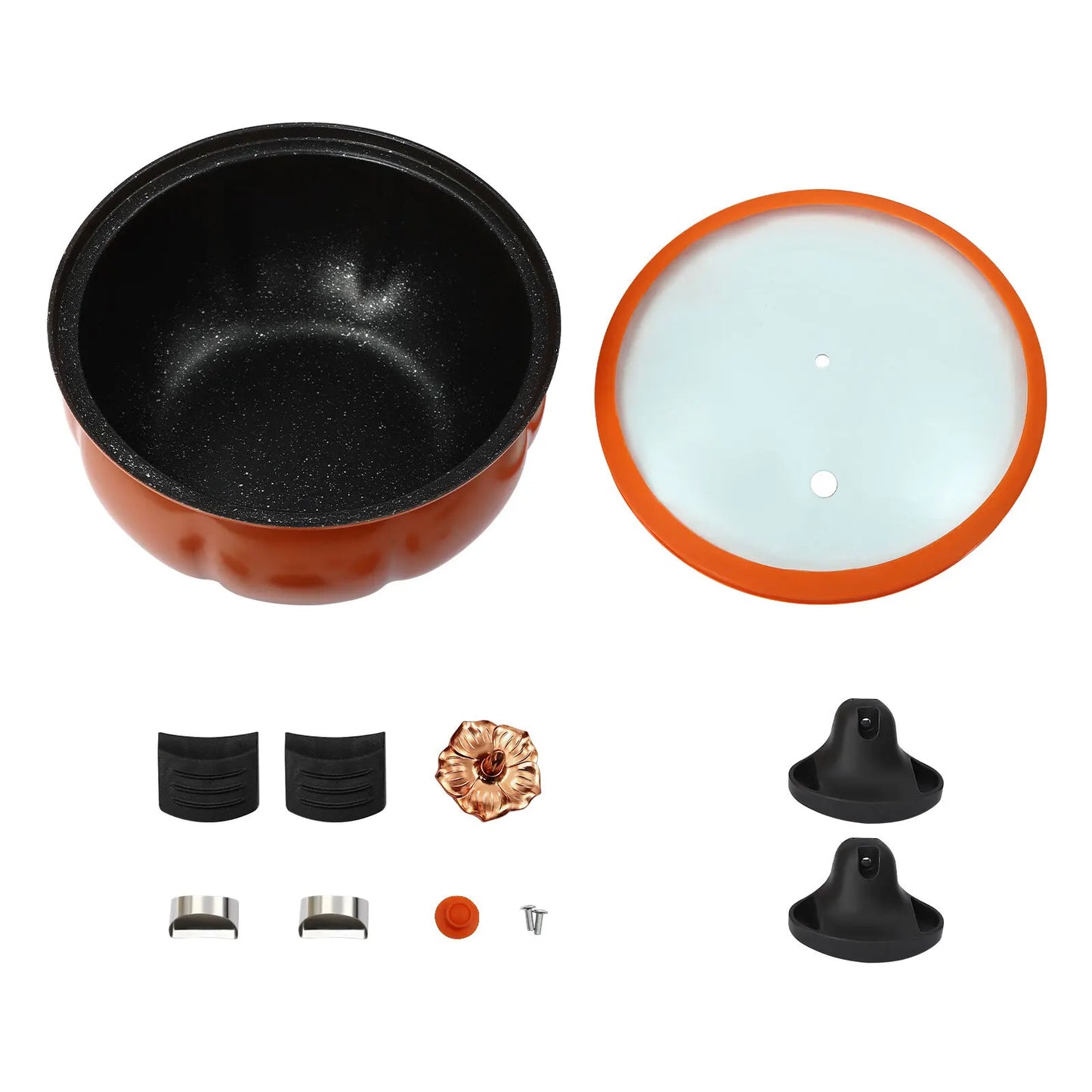 Pressure Cooker Pressure Cooking Pot Pumpkin Shaped Orange
