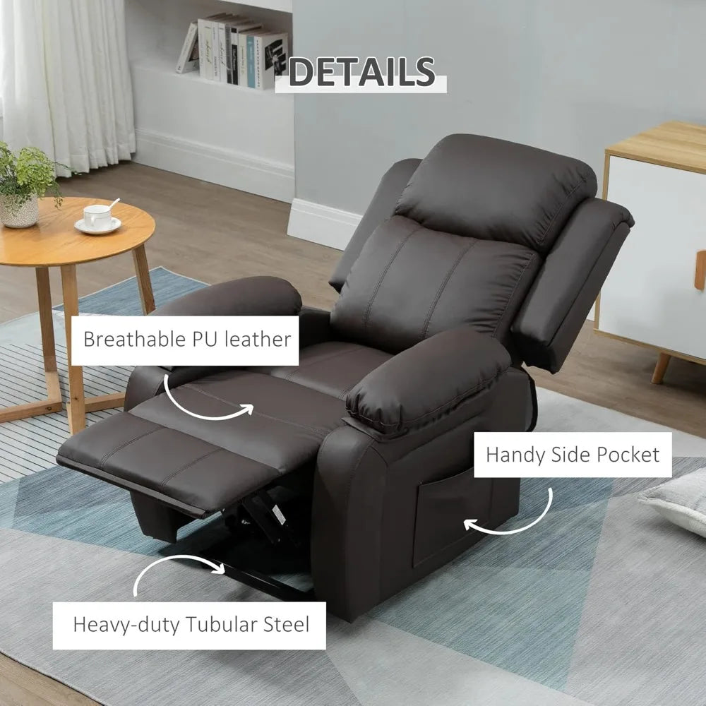 Leather Electric Recliner Power Lift with Remote Control