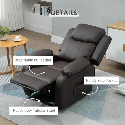 Leather Electric Recliner Power Lift with Remote Control