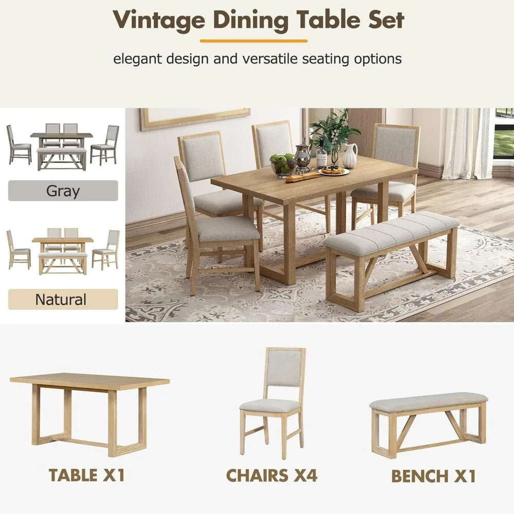 6-Piece Retro Dining Set