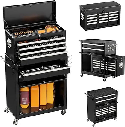 8 Drawer Toolbox with Lockable Wheels