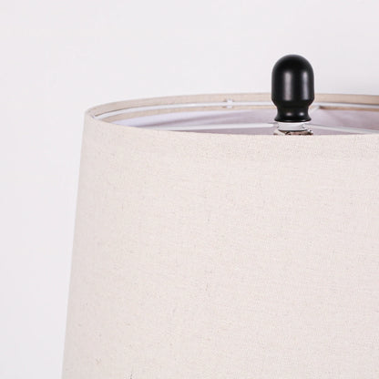 25-Inch Carved Geometric Ceramic Table Lamp