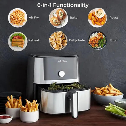 6QT Air Fryer, Broils, Dehydrates, Roasts, Reheats, Bakes